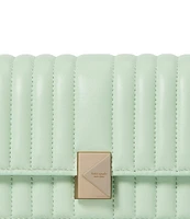 kate spade new york Deco Quilted Mini Flap Chain Convertible Crossbody Bag