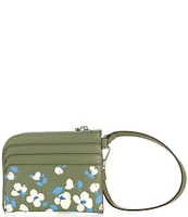 kate spade new york Devin Painterly Bouquet Embossed Leather Coin Card Case Wristlet