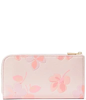Kate Spade New York Devin Spring Pansies Zip-around Continental Wallet