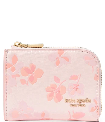 kate spade new york Devin Spring Pansies Zip Card Case