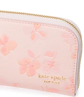 kate spade new york Devin Spring Pansies Zip Card Case