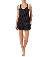 kate spade new york Dot Print Jersey Knit Tank & Shorts Coordinating Pajama Set