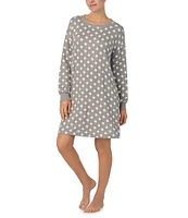 kate spade new york Dotted Sweater Jersey Long Sleeve Nightshirt