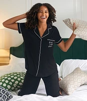 kate spade new york #double;Dream a Little Dream#double; Coordinating Solid Knit Pajama Set