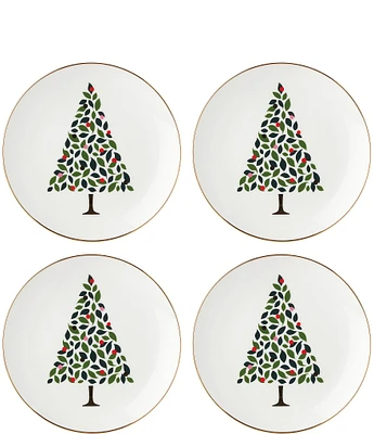 kate spade new york Evergreen Accent Plates, Set of 4