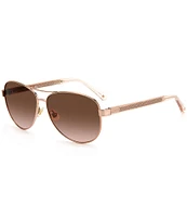 kate spade new york Women's Fara 57mm Aviator Sunglasses