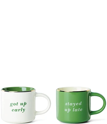 kate spade new york Got Up Early & Stayed Up Late, Mugs, Set of 2