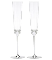 kate spade new york Grace Avenue Bow Wedding Toast Flute Pair