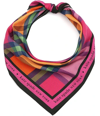 kate spade new york Grand Plaid Bandana Scarf