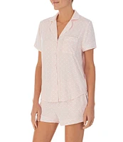 kate spade new york Heart Dot Modal Jersey Short Sleeve Notch Collar Shorty Bridal Pajama Set