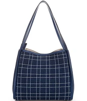 kate spade new york Knott Denim Check Large Shoulder Bag