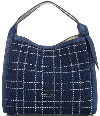 kate spade new york Knott Denim Check Medium Tote Bag