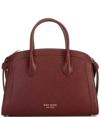 kate spade new york Knott Pebbled Leather Medium Zip Top Satchel Bag