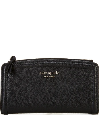 kate spade new york Knott Pebbled Leather Zip Slim Wallet