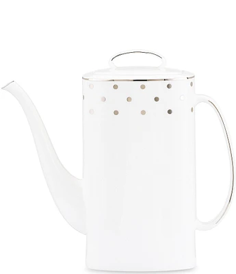 kate spade new york Larabee Road Dotted Platinum Bone China Coffeepot