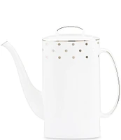 kate spade new york Larabee Road Dotted Platinum Bone China Coffeepot