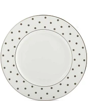 kate spade new york Larabee Road Platinum-Dotted Bone China Accent Salad Plate