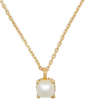 kate spade new york Little Luxuries Pearl Short Pendant Necklace