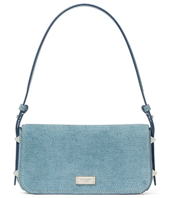 kate spade new york Liv Denim Suede Small East-West Shoulder Bag