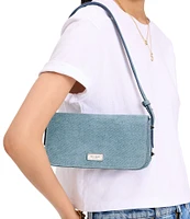 kate spade new york Liv Denim Suede Small East-West Shoulder Bag