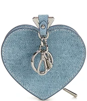 kate spade new york Liv Heart Denim Suede Coin Purse