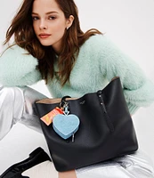 kate spade new york Liv Heart Denim Suede Coin Purse