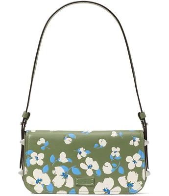 kate spade new york Liv Painterly Bouquet Embossed Leather Small East West Shoulder Bag