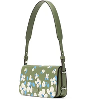 kate spade new york Liv Painterly Bouquet Embossed Leather Small East West Shoulder Bag