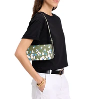 kate spade new york Liv Painterly Bouquet Embossed Leather Small East West Shoulder Bag