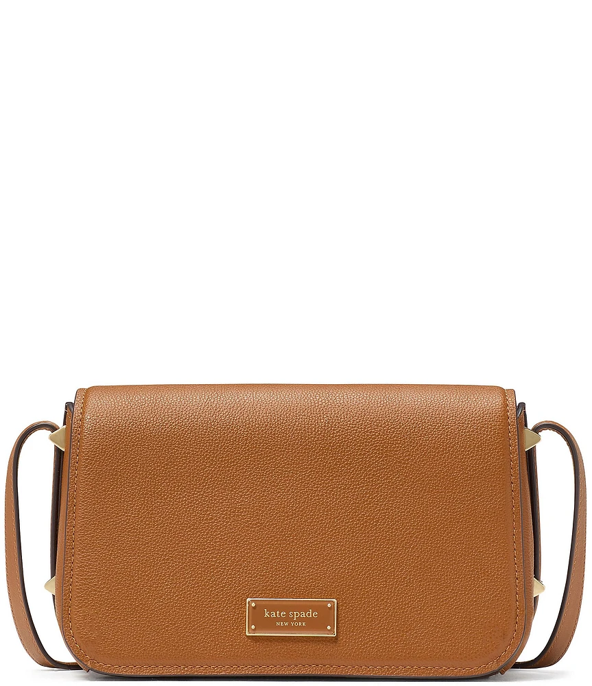 kate spade new york Liv Pebble Leather Small Flap Crossbody Bag