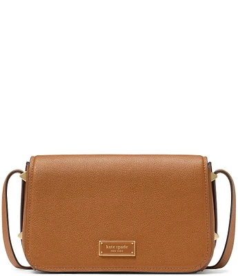 kate spade new york Liv Pebble Leather Small Flap Crossbody Bag