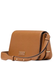 kate spade new york Liv Pebble Leather Small Flap Crossbody Bag