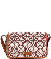 kate spade new york Liv Spade Flower Jacquard Small Flap Crossbody Bag