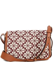 kate spade new york Liv Spade Flower Jacquard Small Flap Crossbody Bag