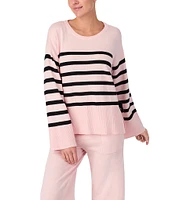 kate spade new york Long Sleeve Crew Neck Sweater Knit Pajama Set