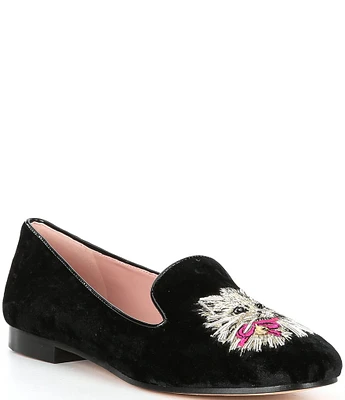 kate spade new york Lounge Suede Cat Detail Loafers