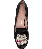 kate spade new york Lounge Suede Cat Detail Loafers