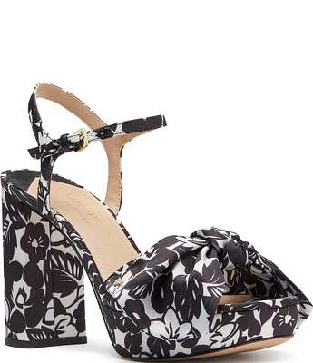 kate spade new york Lucie Tropical Foliage Floral Print Platform Sandals