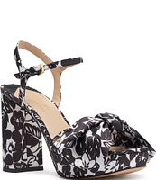 kate spade new york Lucie Tropical Foliage Floral Print Platform Sandals