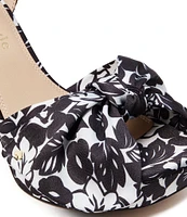 kate spade new york Lucie Tropical Foliage Floral Print Platform Sandals