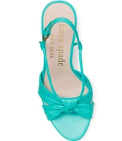 kate spade new york Mai Tai Leather Clear Block Heel Dress Sandals