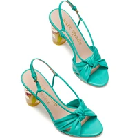 kate spade new york Mai Tai Leather Clear Block Heel Dress Sandals