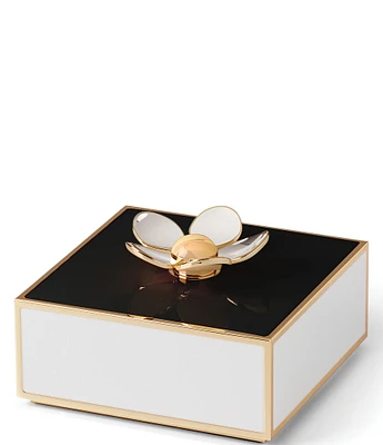 kate spade new york Make It Pop Floral Black & White Covered Keepsake Box