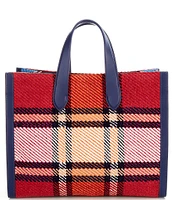 kate spade new york Manhattan Grand Plaid Tweed Large Tote Bag