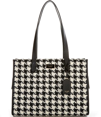 kate spade new york Manhattan Houndstooth Tweed Large Market Tote Bag