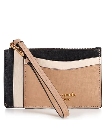 kate spade new york Morgan Colorblock Saffiano Leather Card Case Wristlet