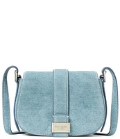 kate spade new york Nouveau Denim Suede Mini Saddle Crossbody Bag
