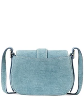 kate spade new york Nouveau Denim Suede Mini Saddle Crossbody Bag