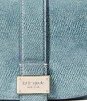 kate spade new york Nouveau Denim Suede Mini Saddle Crossbody Bag
