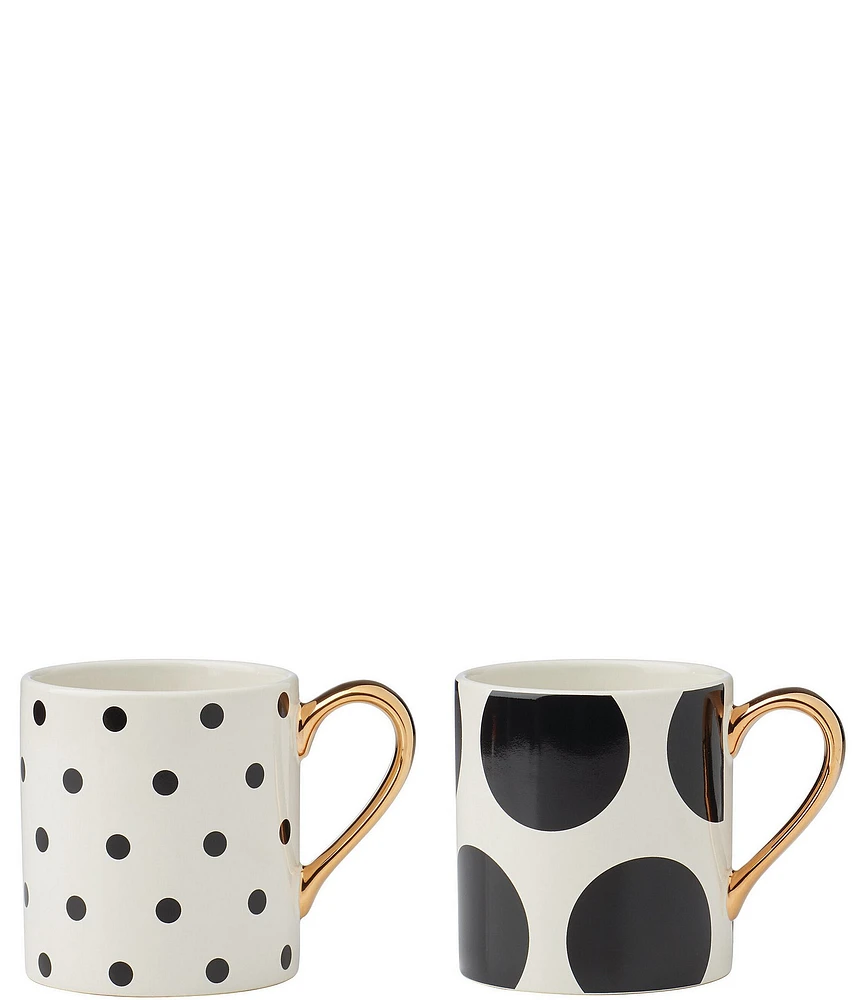 kate spade new york On The Dot Assorted Mugs, Set of 2